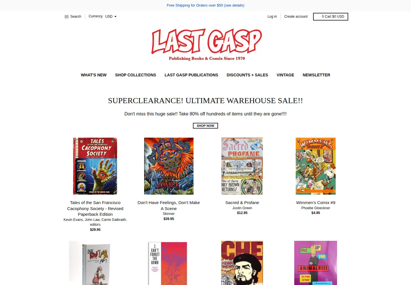 Screenshot of lastgasp.com