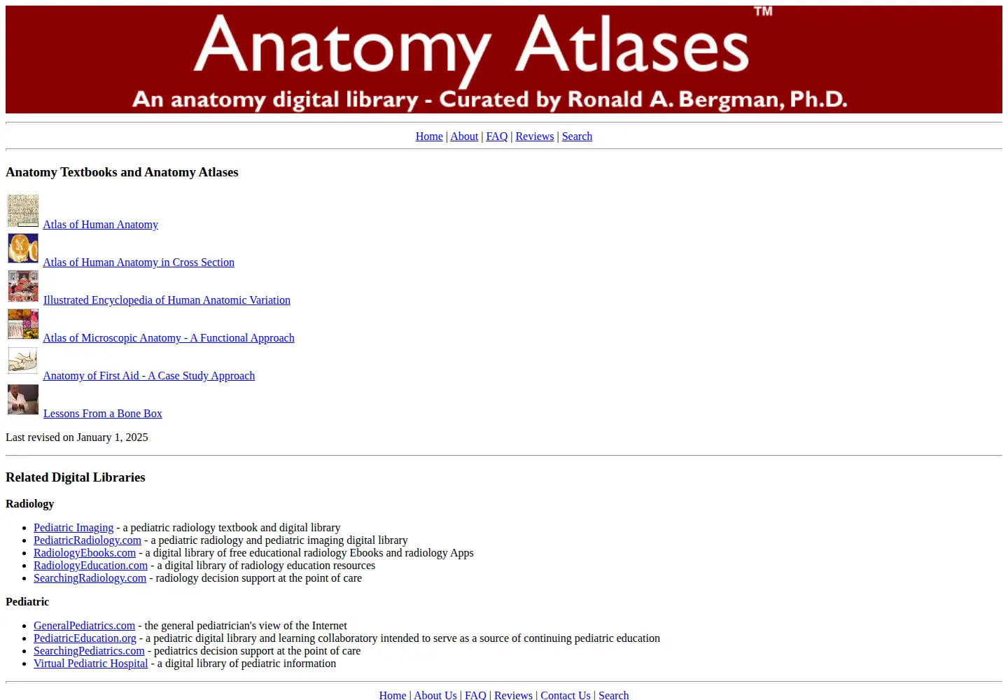 Screenshot of anatomyatlases.org