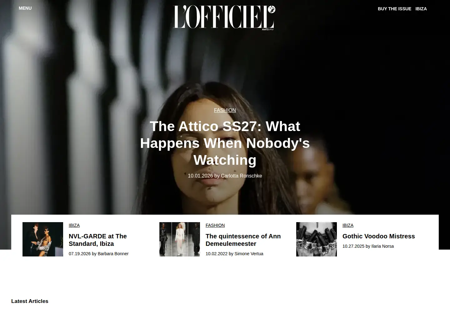 Screenshot of lofficielibiza.com