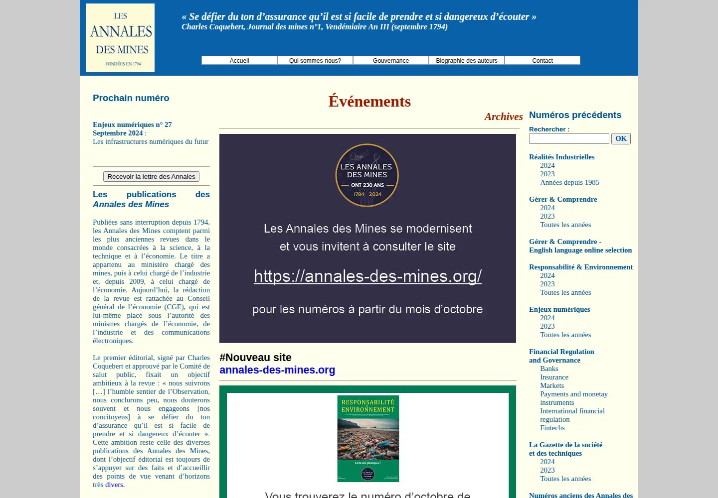 Screenshot of annales.org