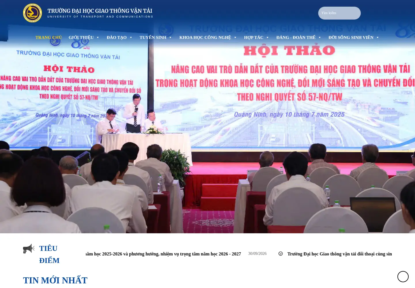 Screenshot of utc.edu.vn