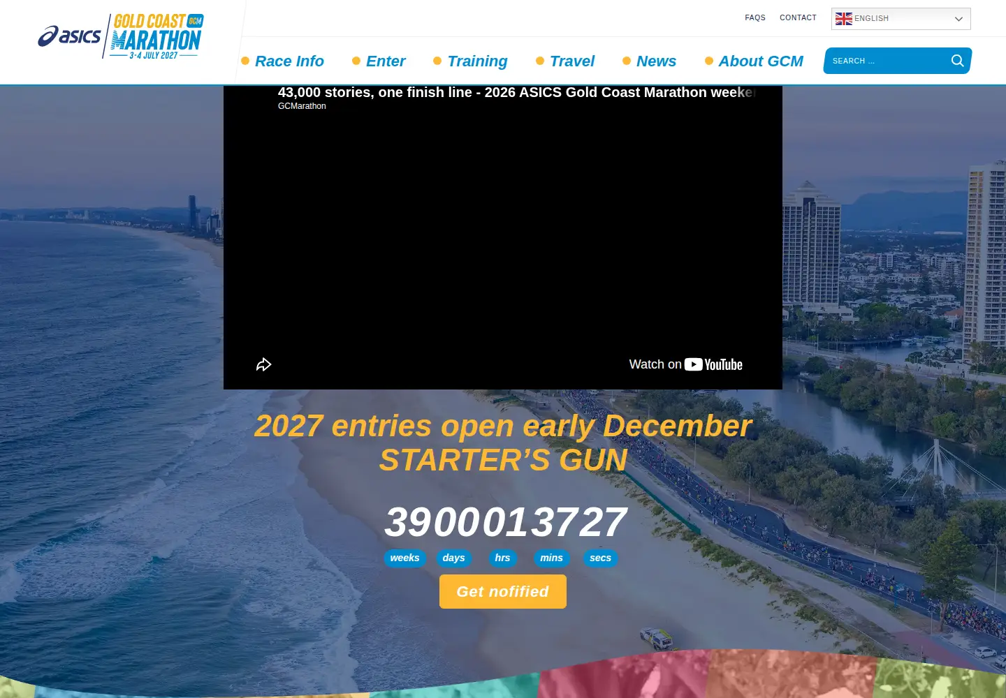 Screenshot of goldcoastmarathon.com.au