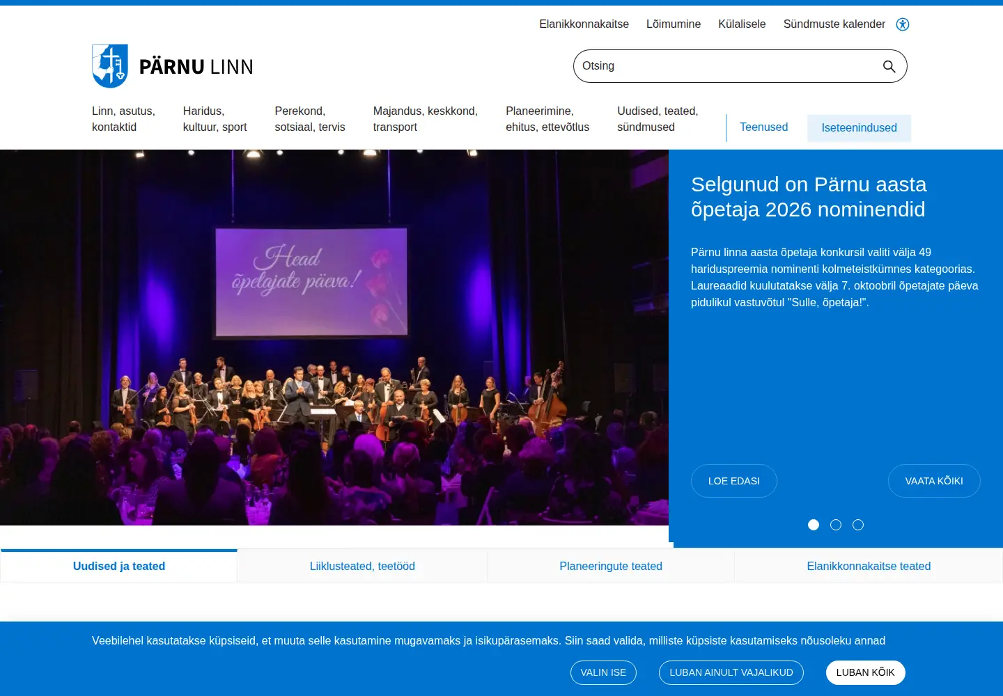 Screenshot of parnu.ee