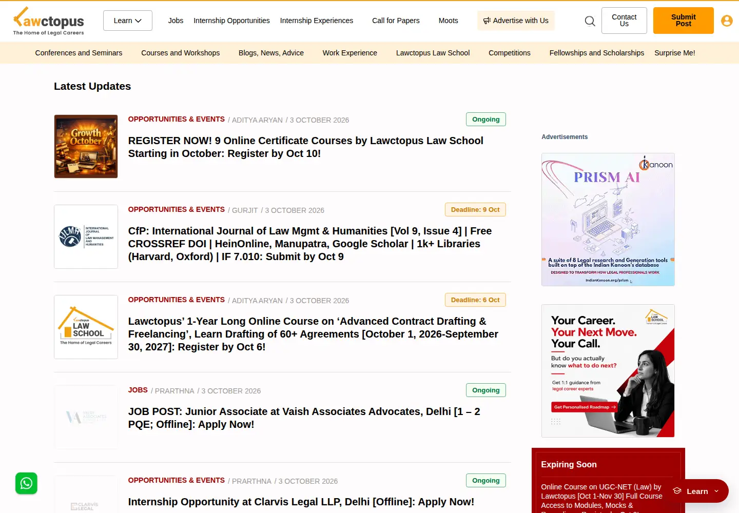Screenshot of lawctopus.com