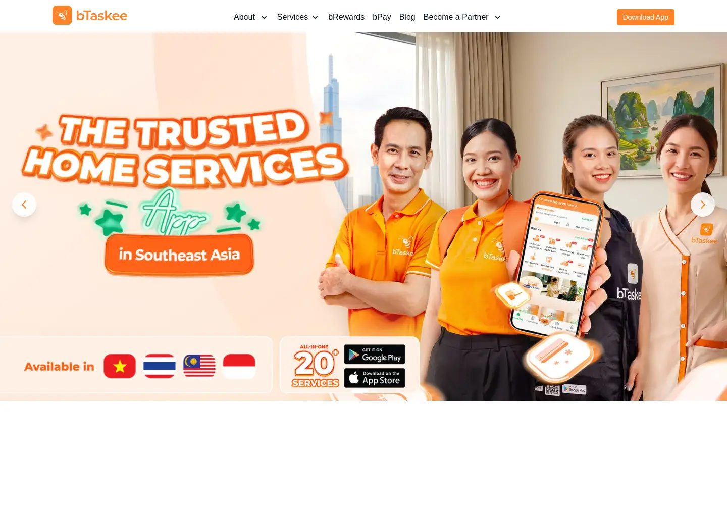 Screenshot of btaskee.com