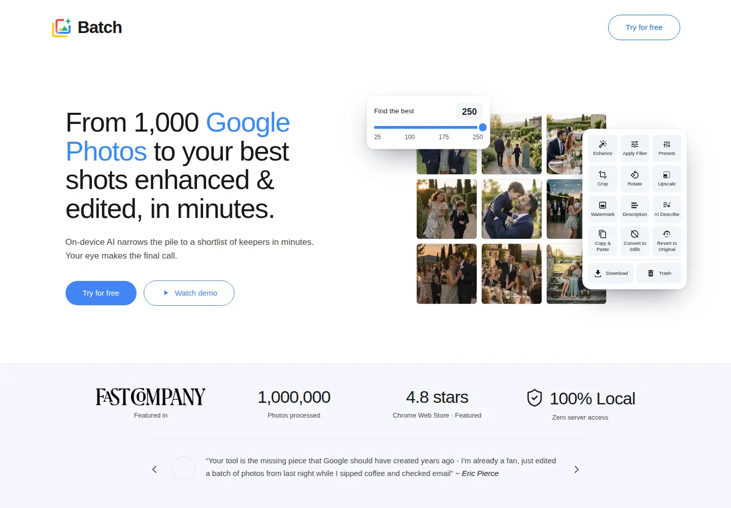Screenshot of batchphotoedit.com