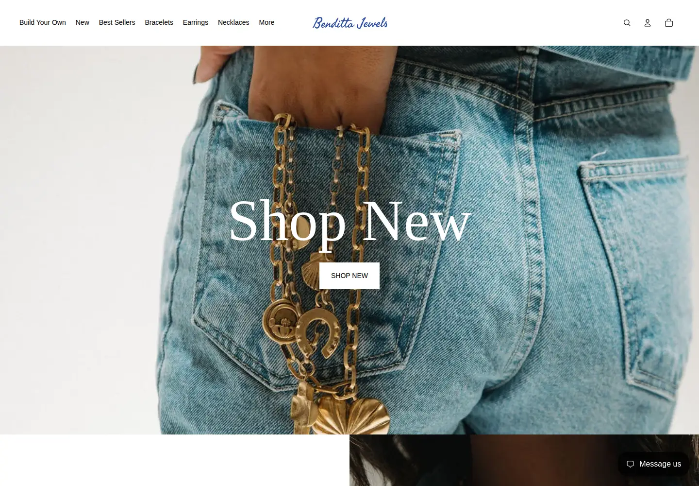 Screenshot of bendittajewels.com