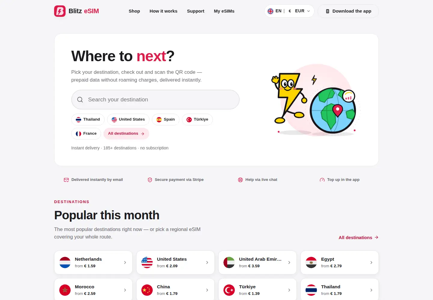 Screenshot of blitzesim.com