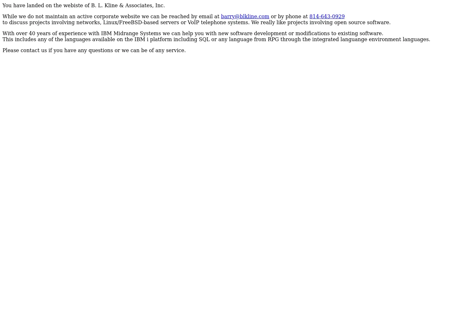 Screenshot of blkline.com