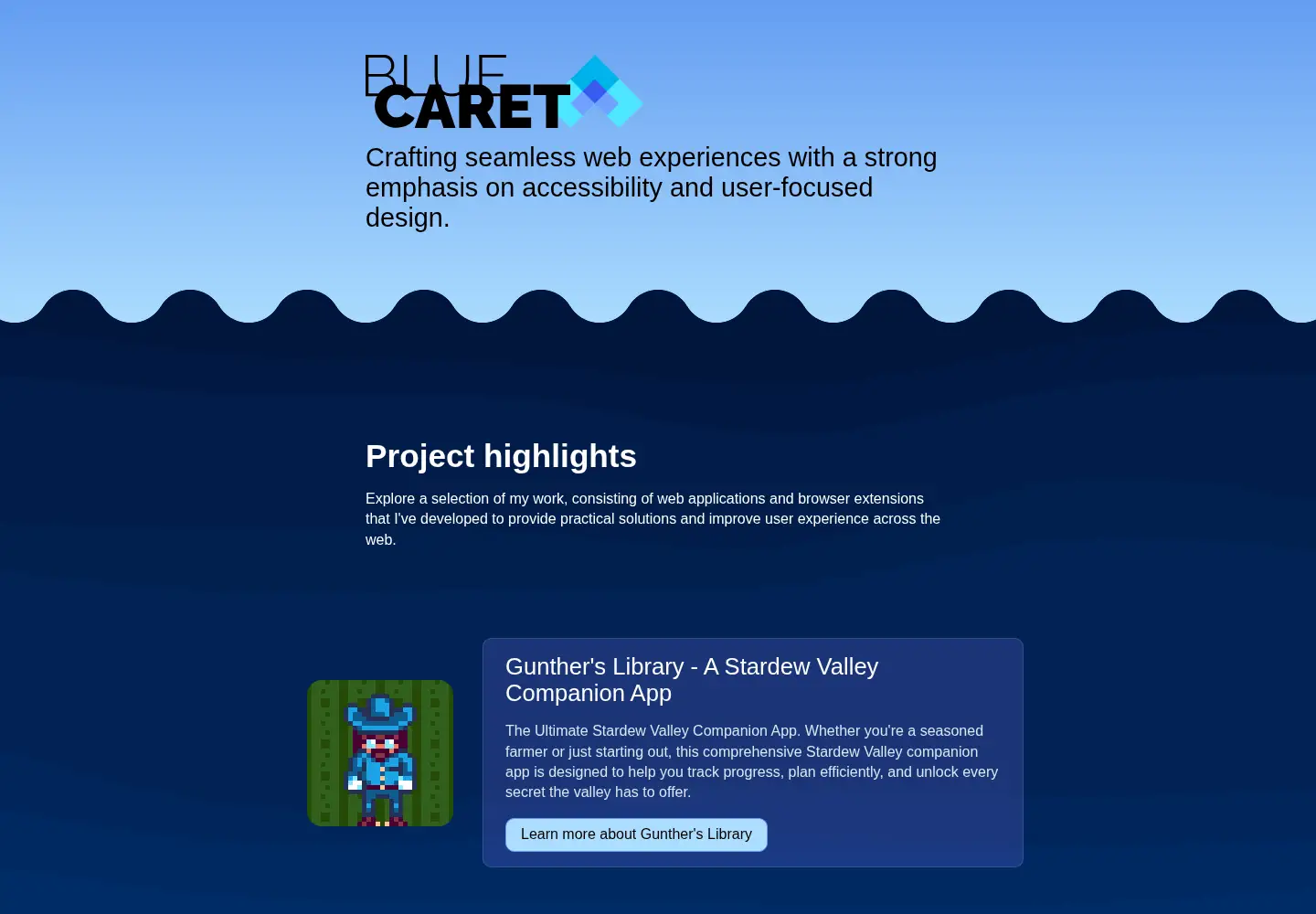 Screenshot of bluecaret.com