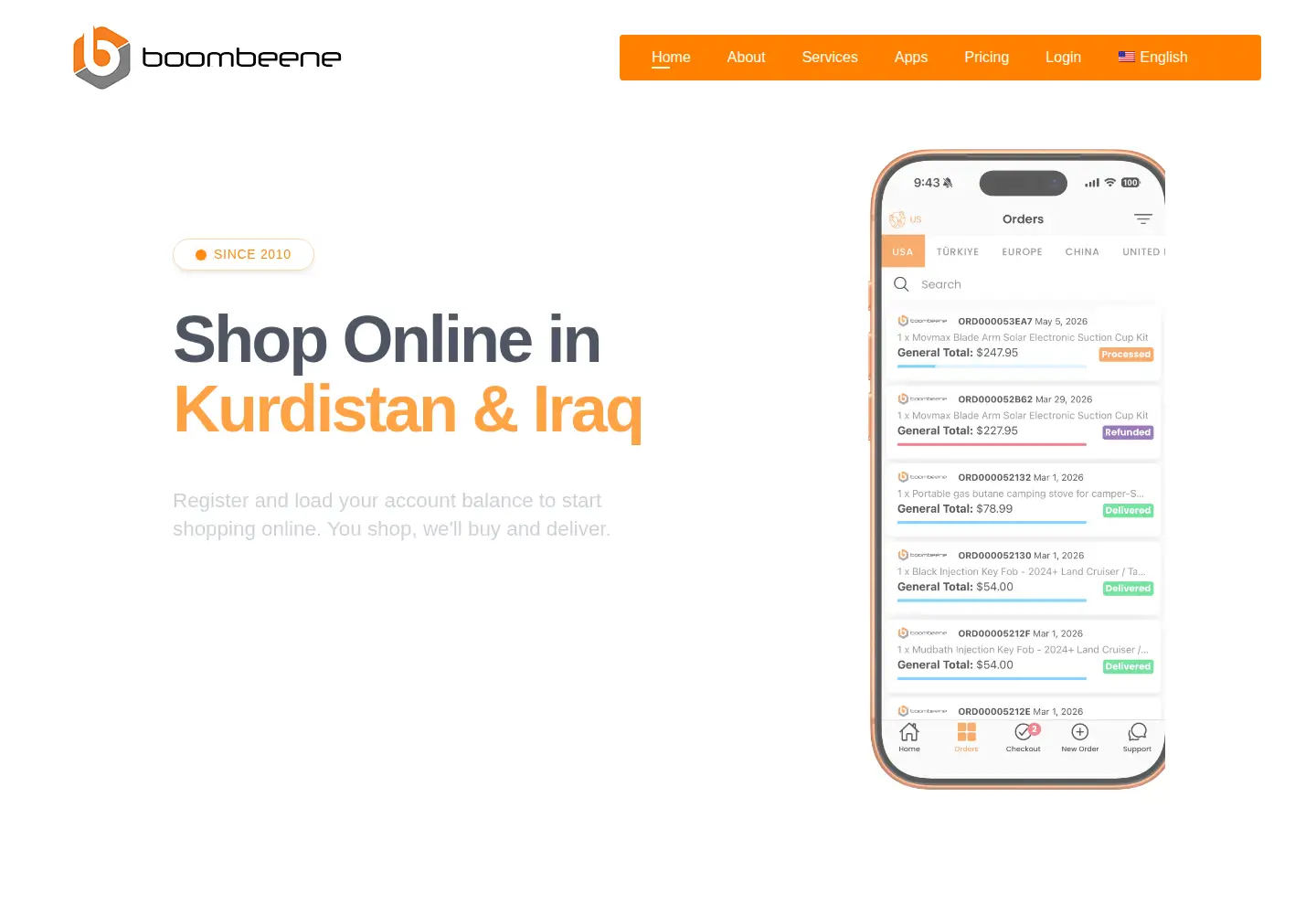 Screenshot of boombeene.com