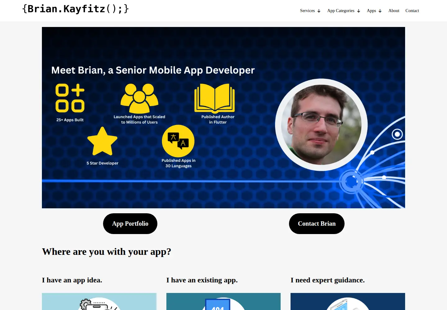 Screenshot of briankayfitz.com
