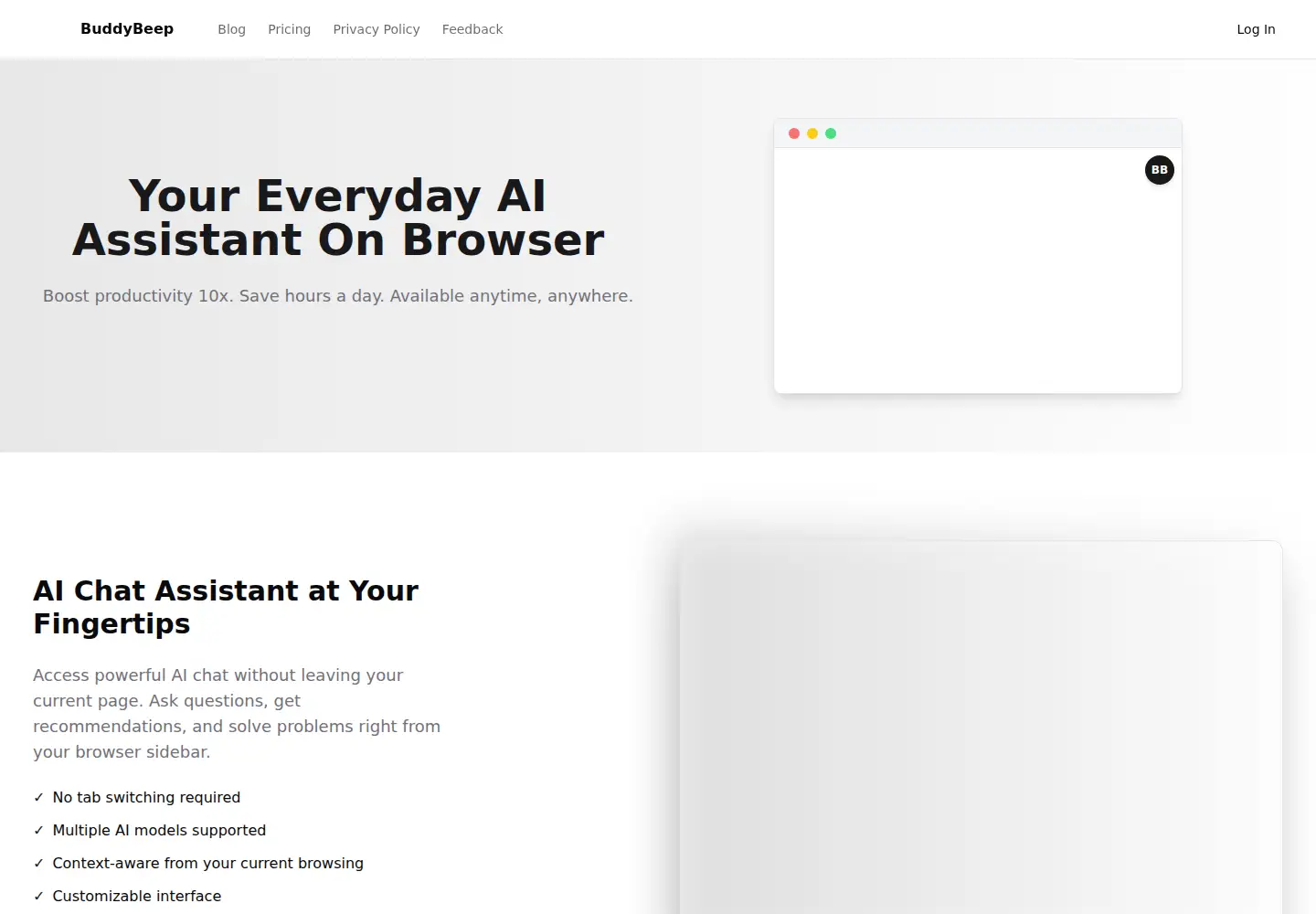 Screenshot of buddybeep.com