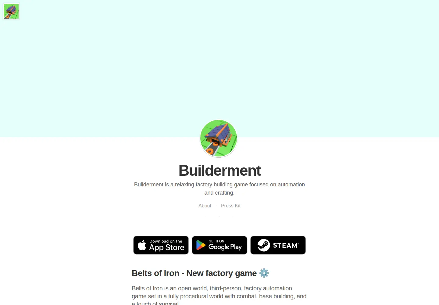 Screenshot of builderment.com
