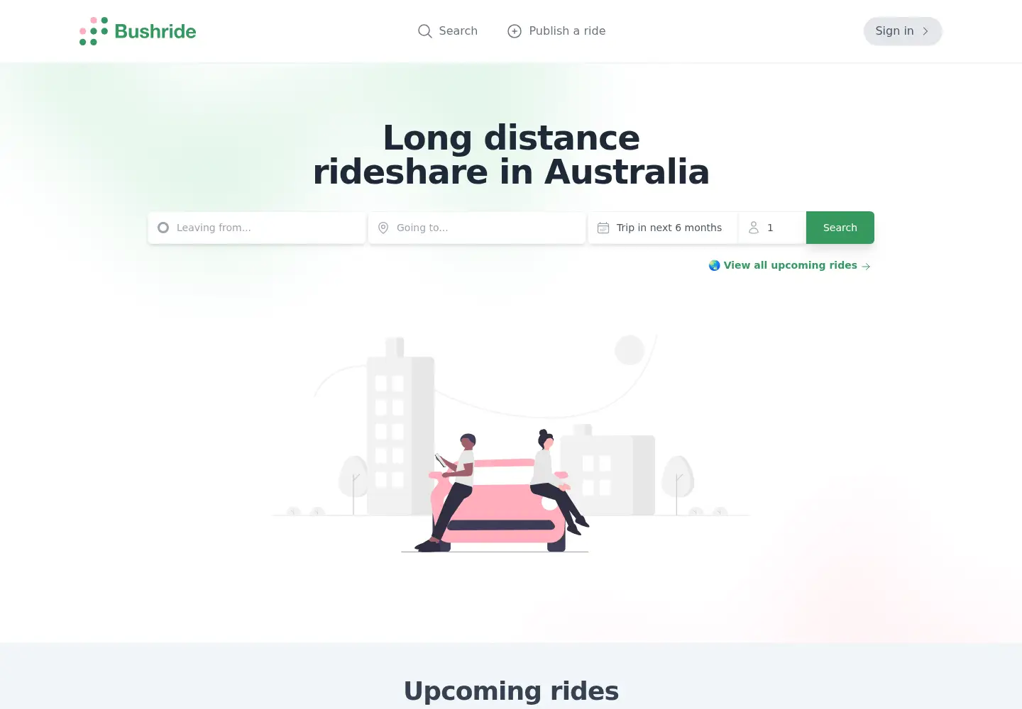 Screenshot of bushride.com