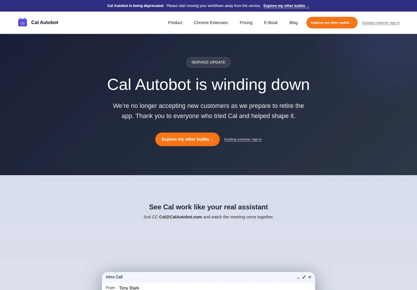Screenshot of calautobot.com