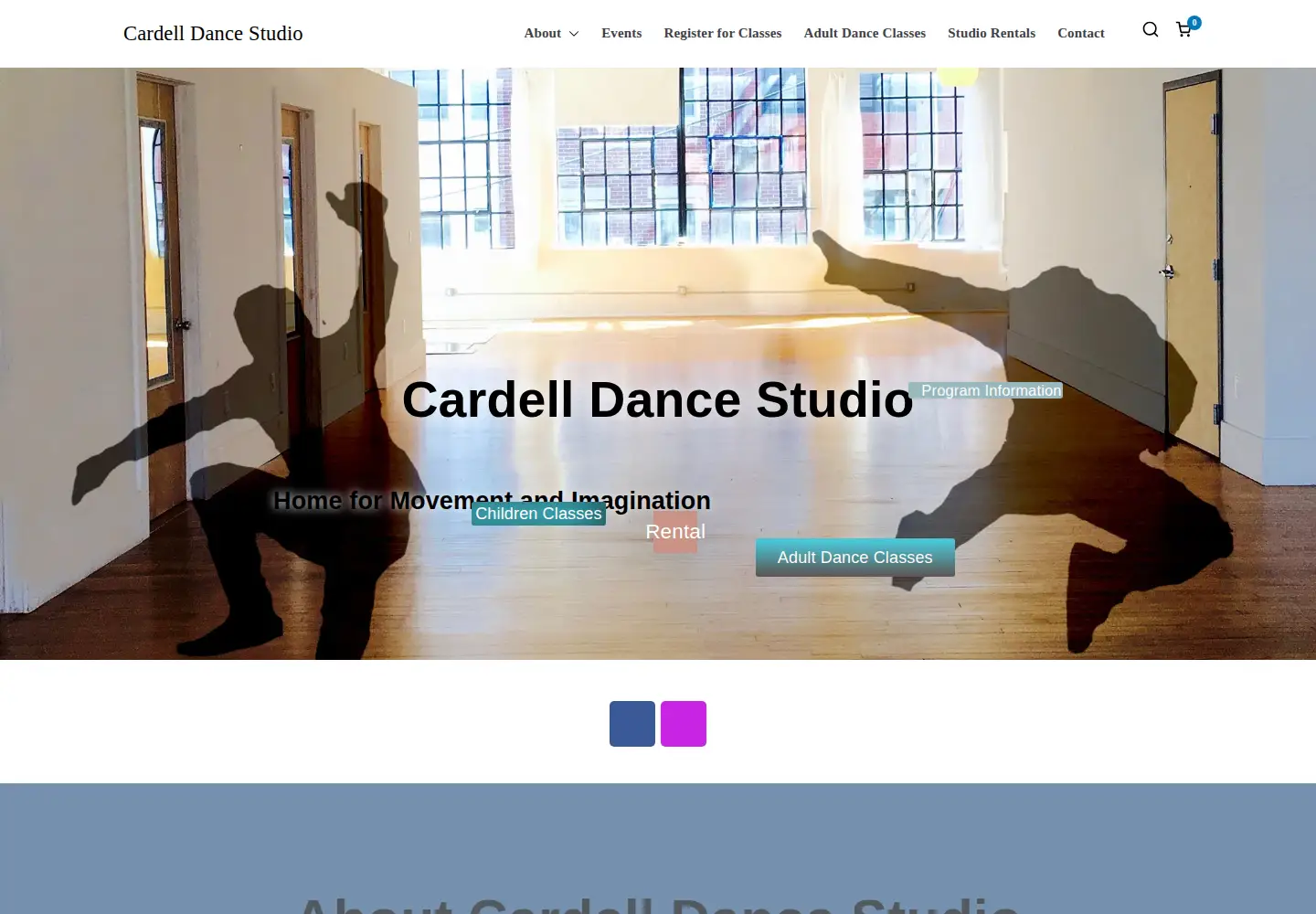 Screenshot of cardelldance.com