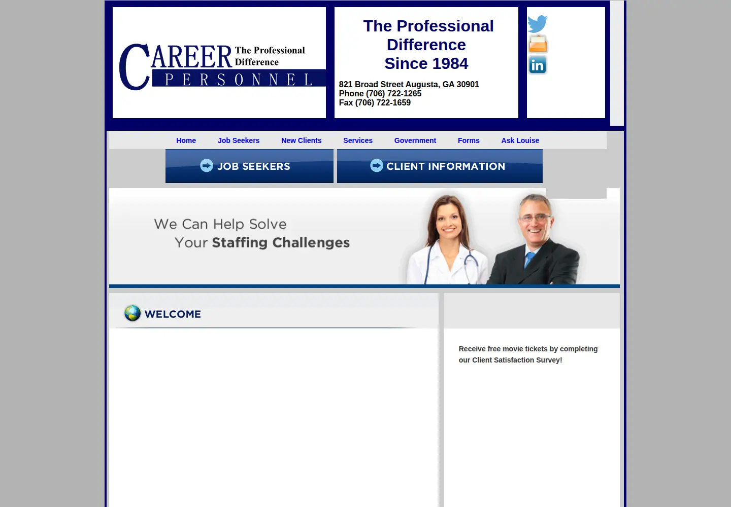 Screenshot of careerpersonnel.com
