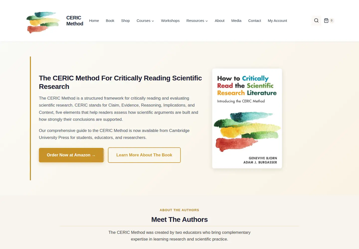 Screenshot of cericmethod.com
