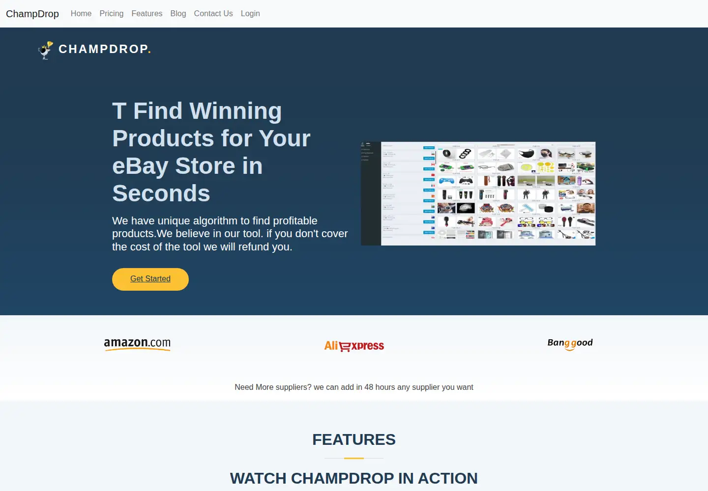 Screenshot of champdrop.com