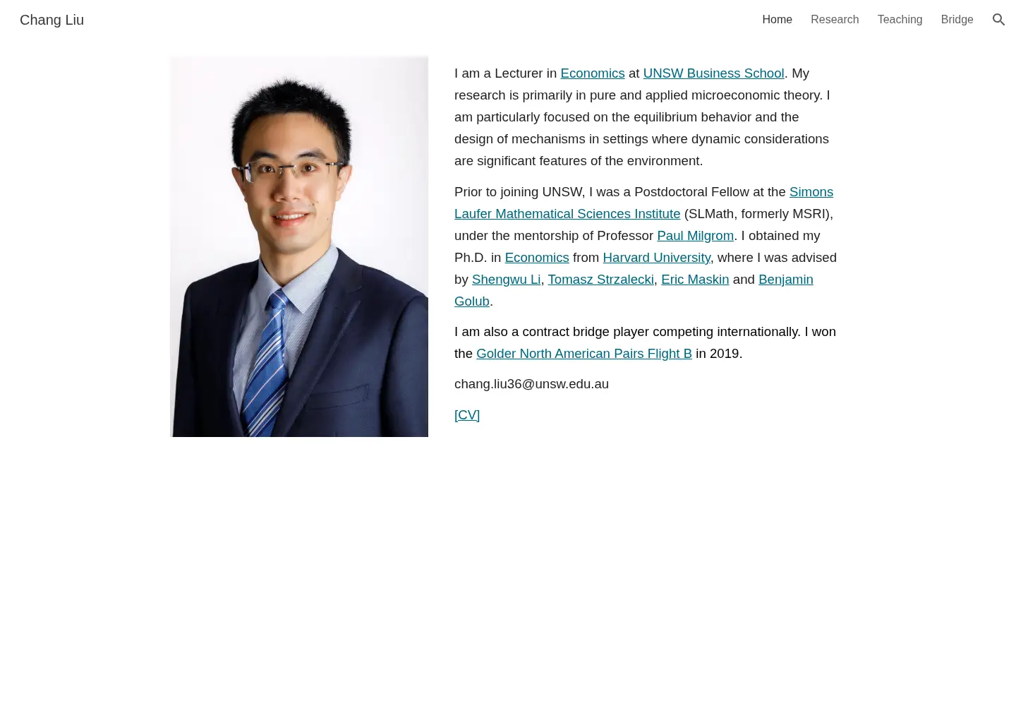 Screenshot of chang-liu-econ.com