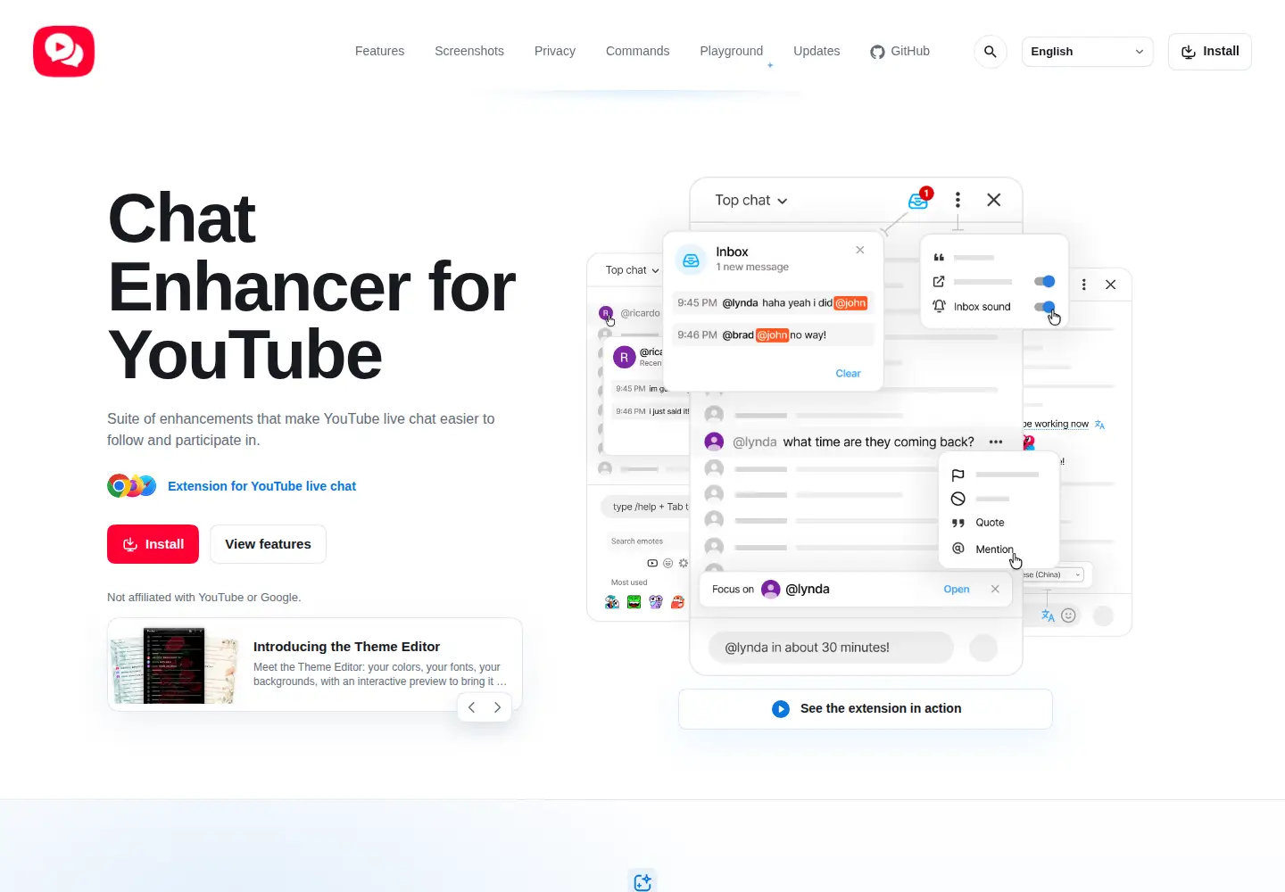 Screenshot of chatenhancer.com