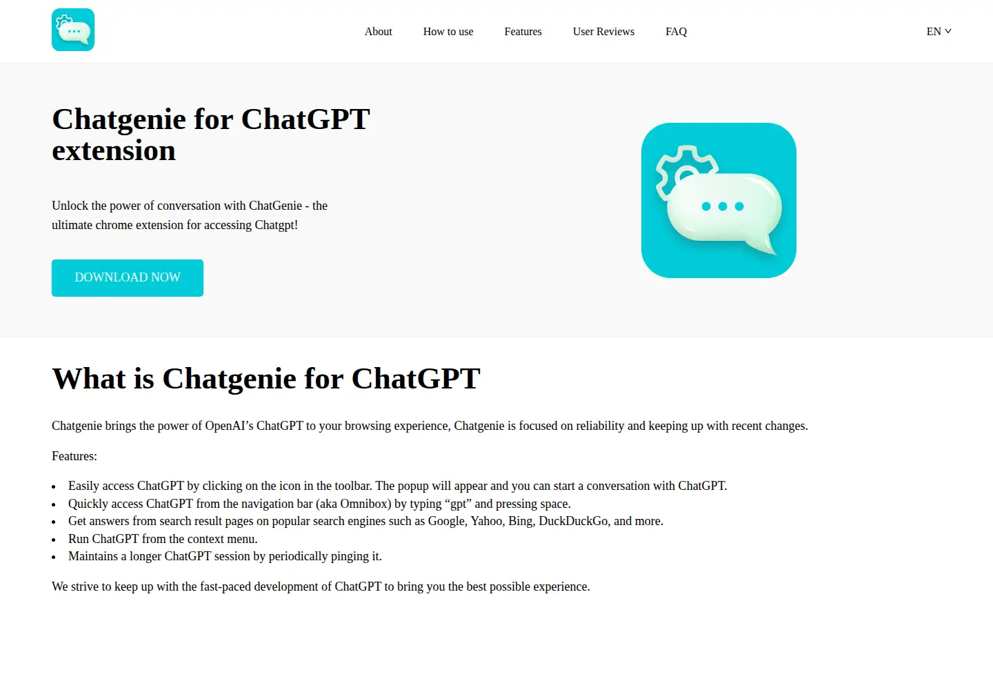 Screenshot of chatgpt-chrome.com