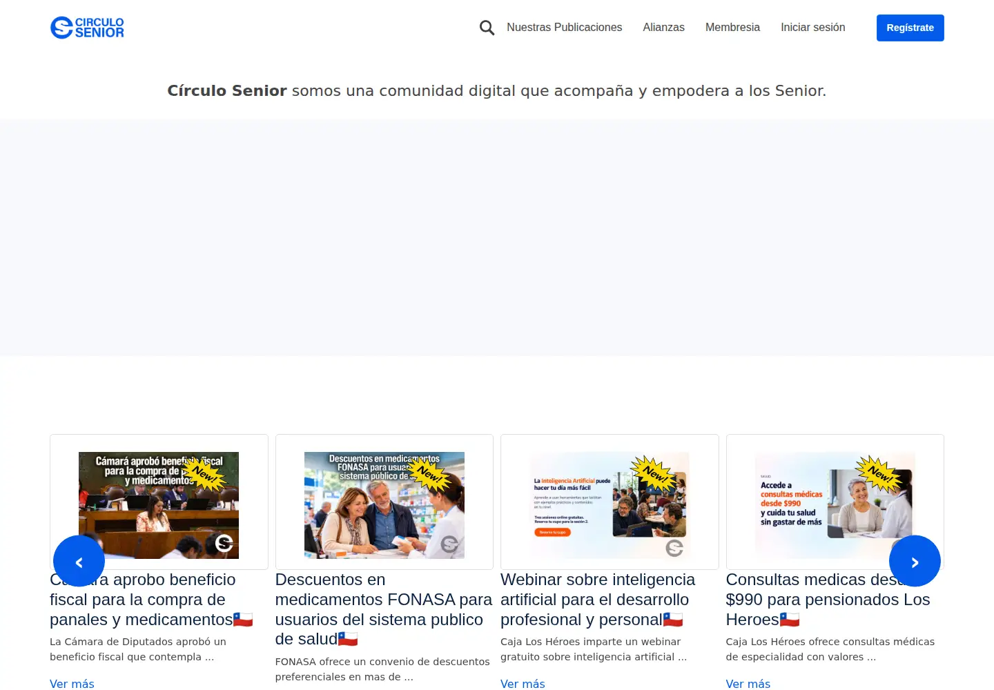 Captured homepage of circulosenior.com in the current scan