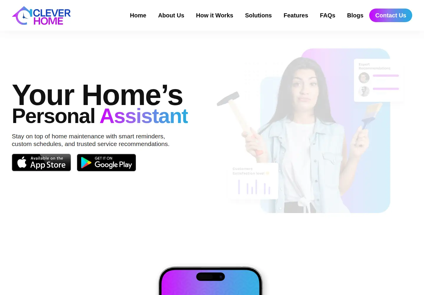 Screenshot of cleverhomeassistant.com