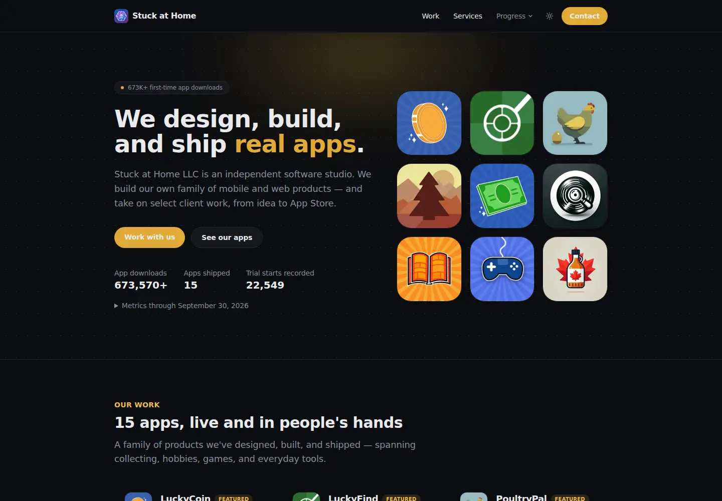 Screenshot of stuckathomellc.com