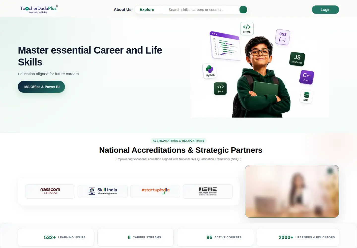 Captured homepage of teacherdadaplus.com in the current scan