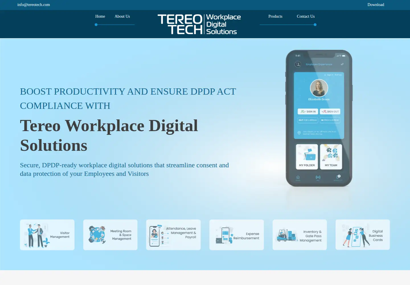 Screenshot of tereotech.com