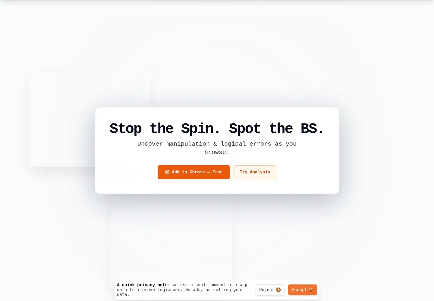 Screenshot of thelogiclens.com