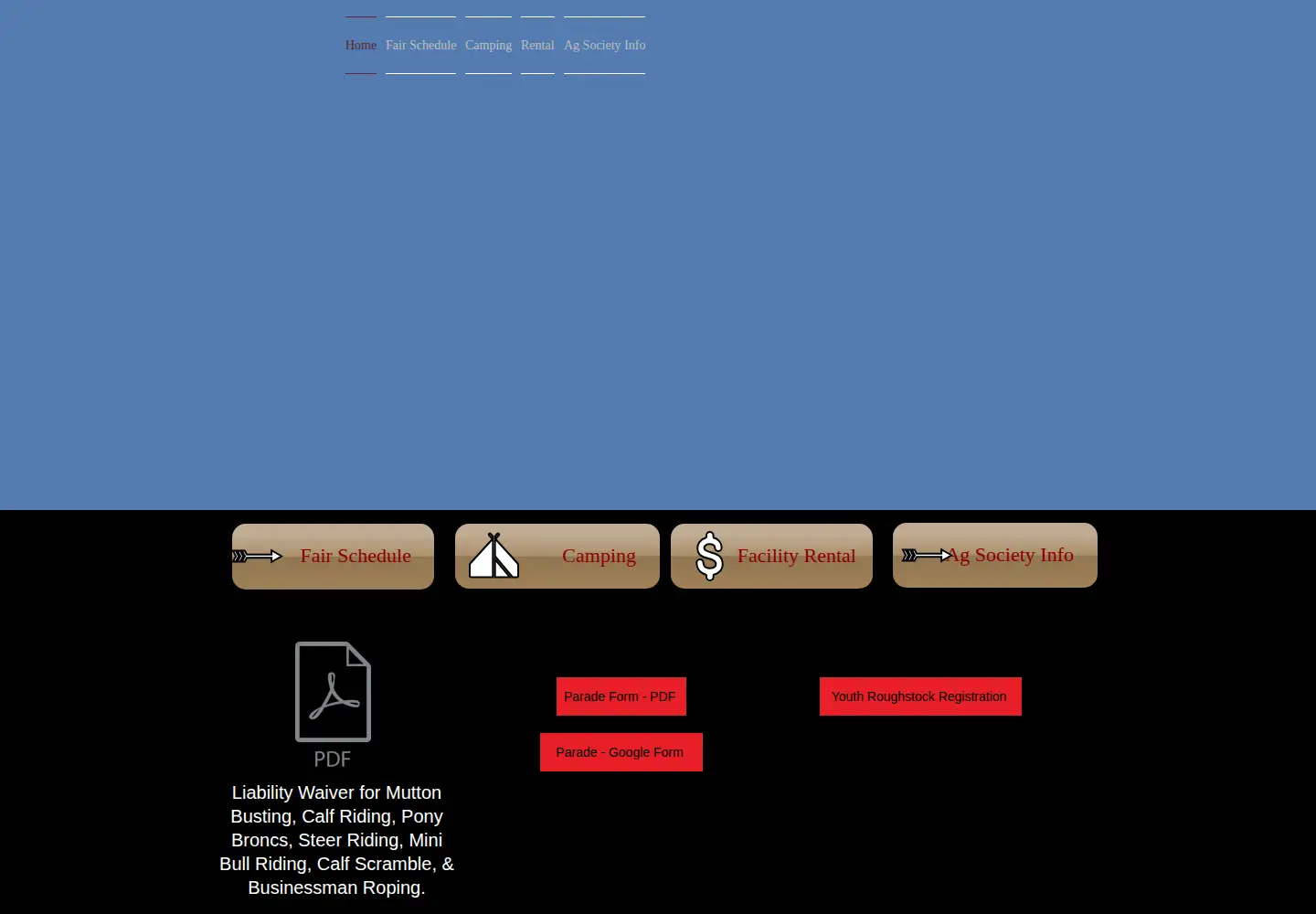 Screenshot of therockcountyfair.com