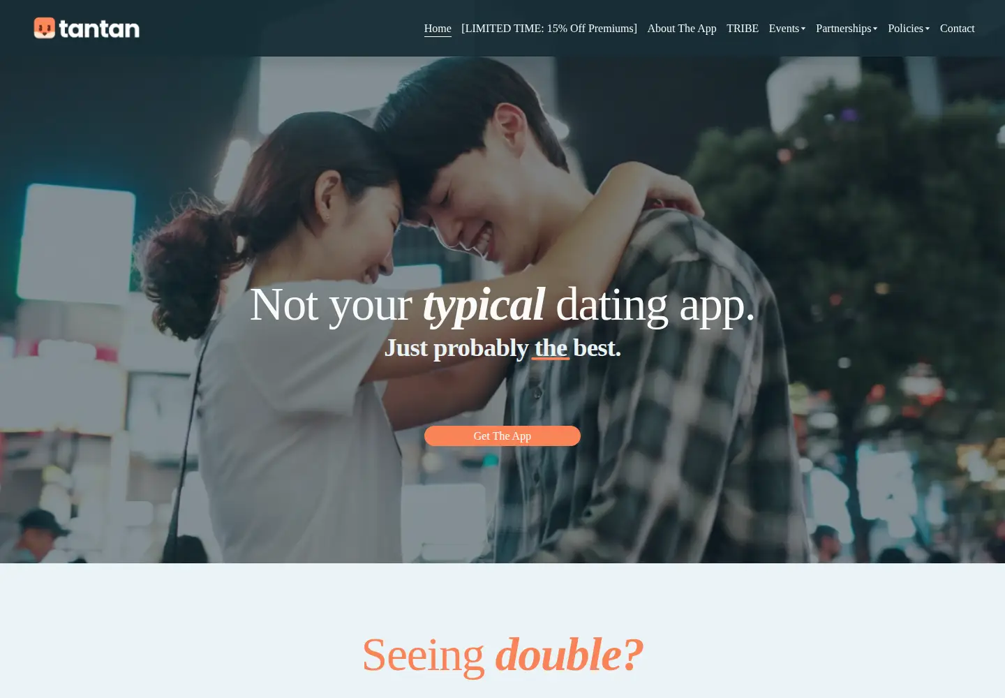 Screenshot of thetantanapp.com