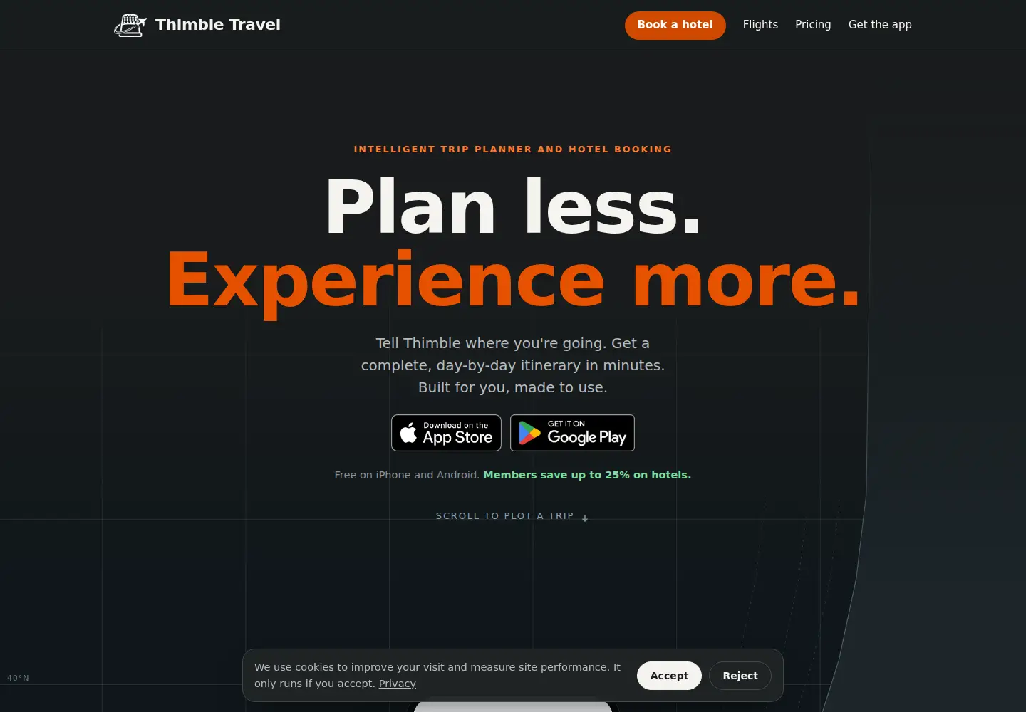 Screenshot of thimbletravel.com