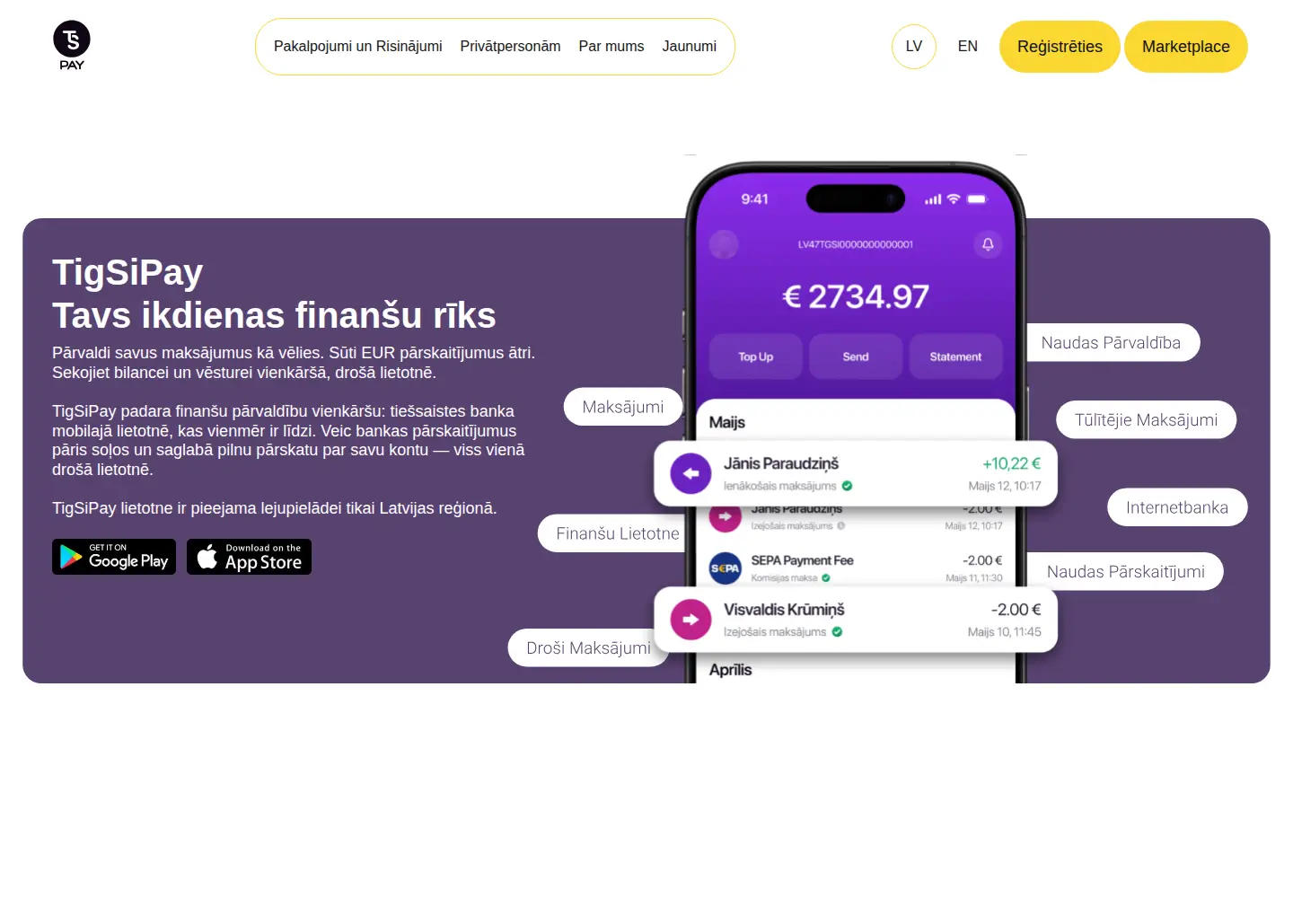 Screenshot of tigsipay.com