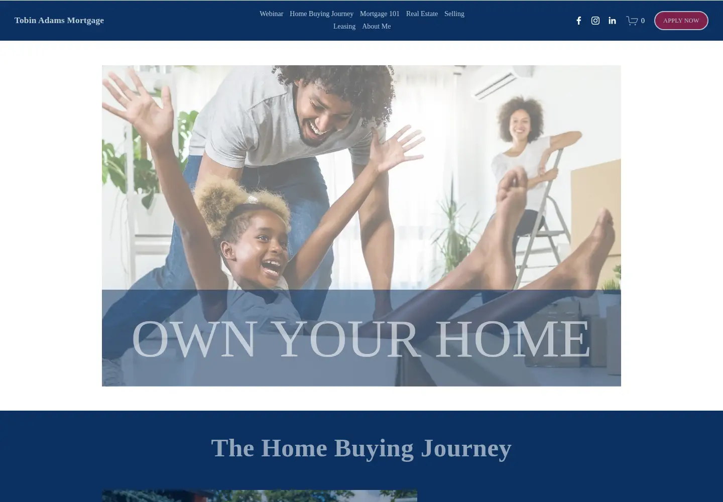 Screenshot of tobinadams.com