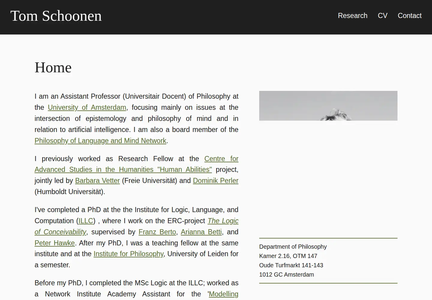 Screenshot of tomschoonen.com