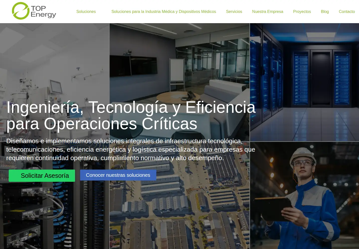 Captured homepage of topenergycr.com in the current scan
