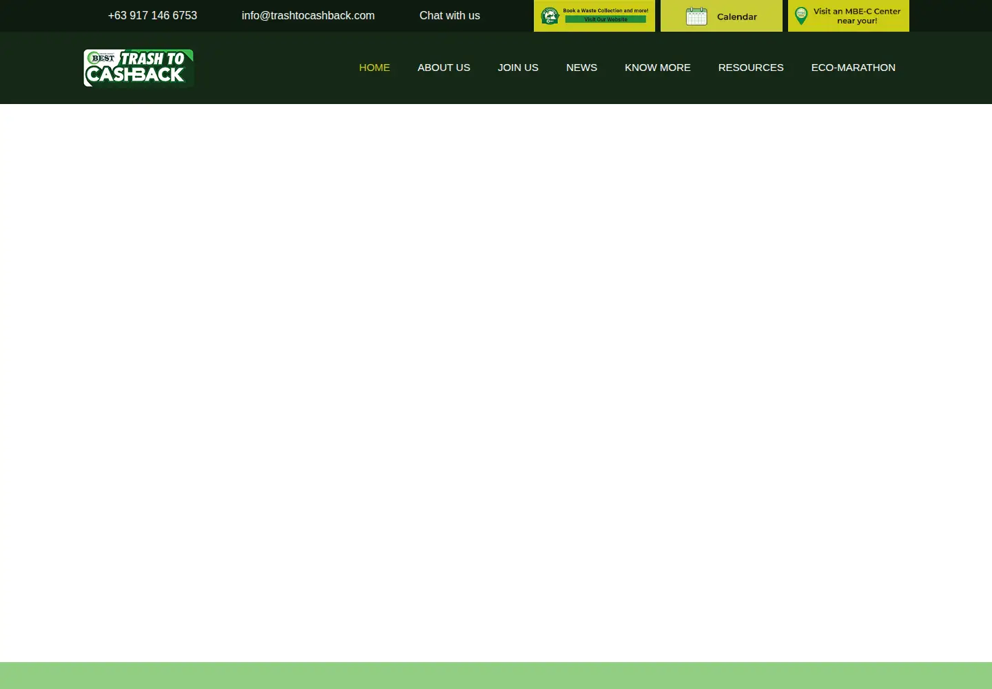 Screenshot of trashtocashback.com