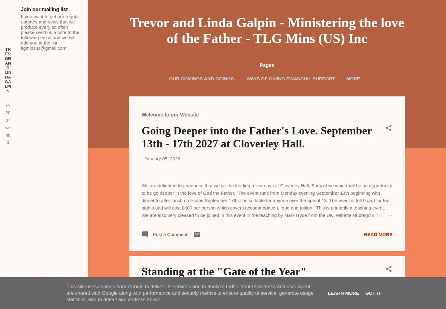 Screenshot of trevorlindafhm.com