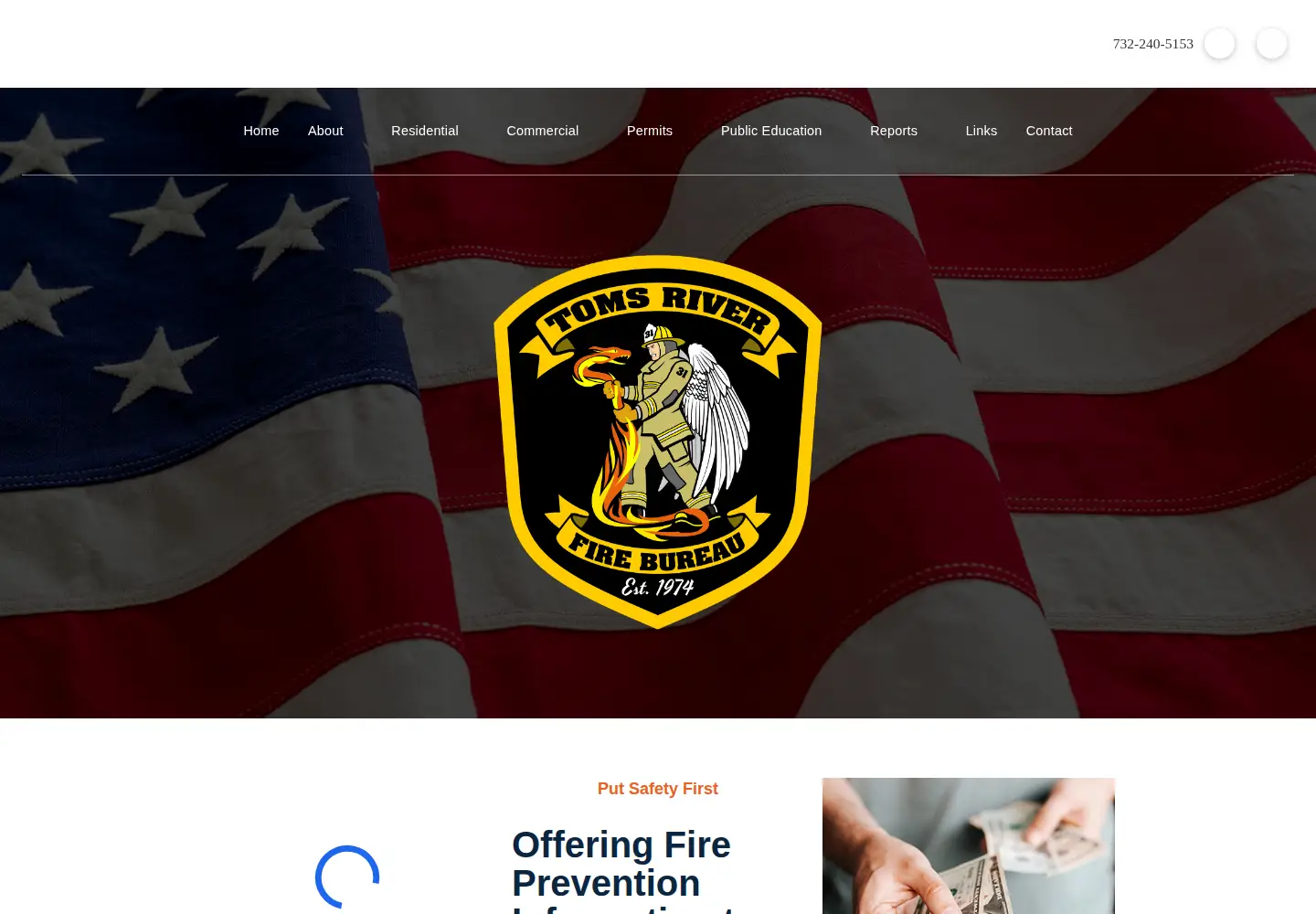 Screenshot of trfireprevention.com