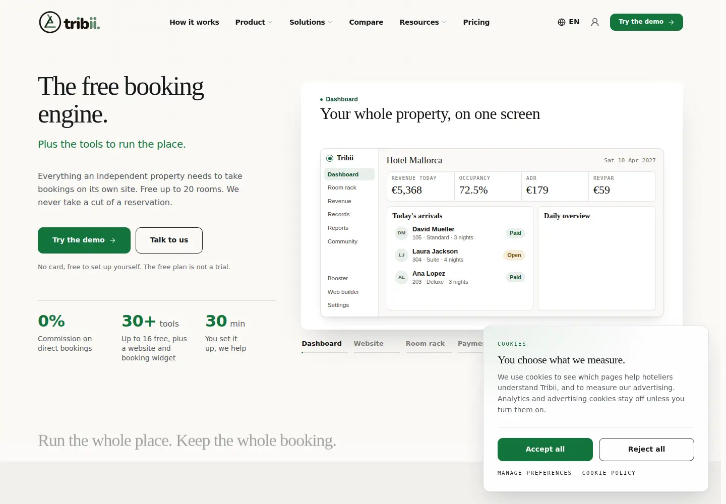 Screenshot of tribii.com