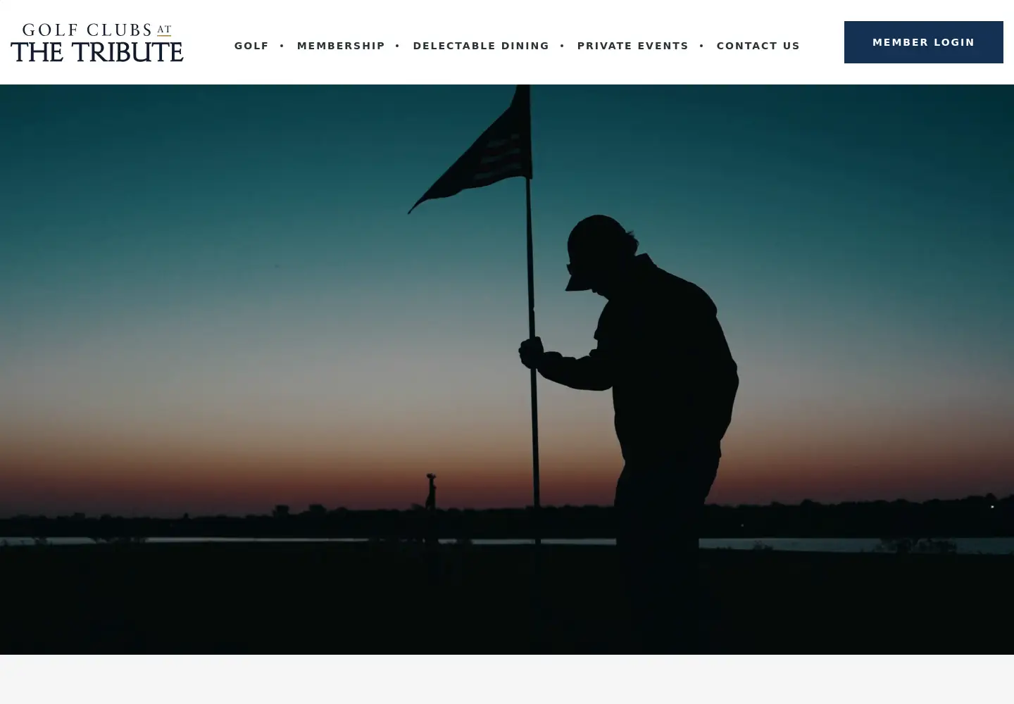 Screenshot of tributegolf.com