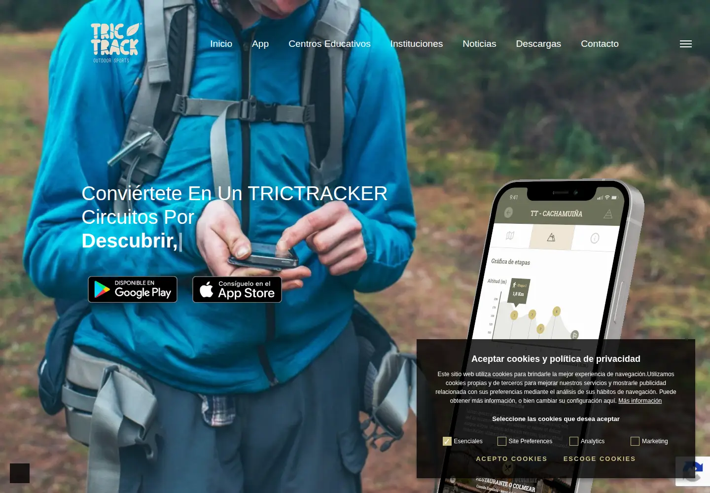 Captured homepage of trictrack.com in the current scan