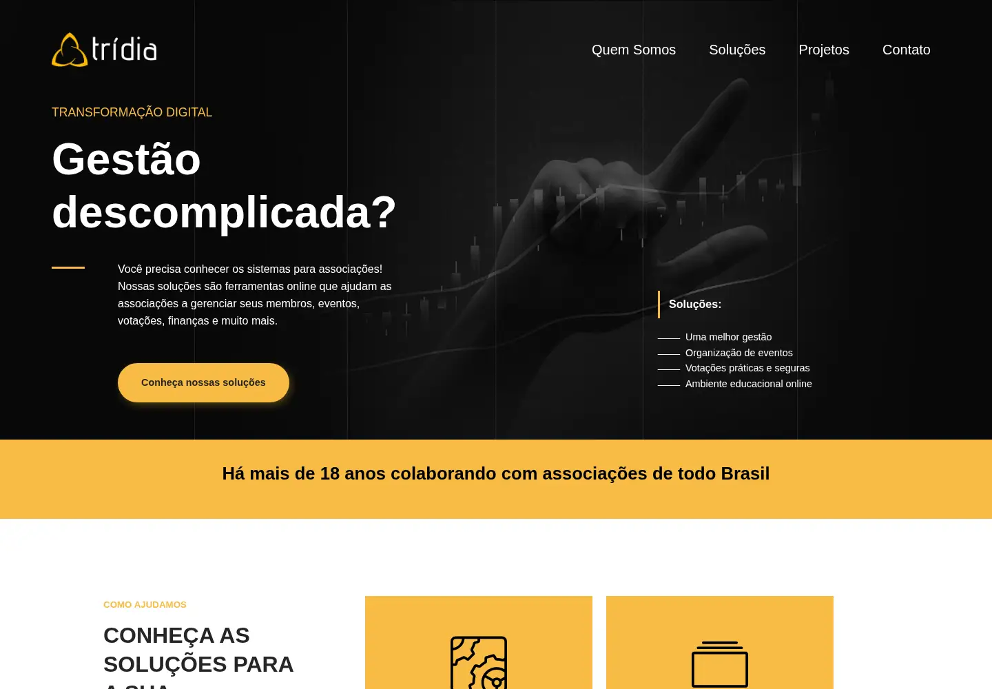 Captured homepage of tridiacriacao.com in the current scan