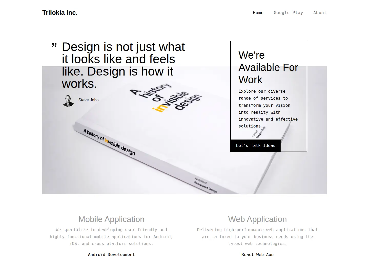 Screenshot of trilokiainc.com