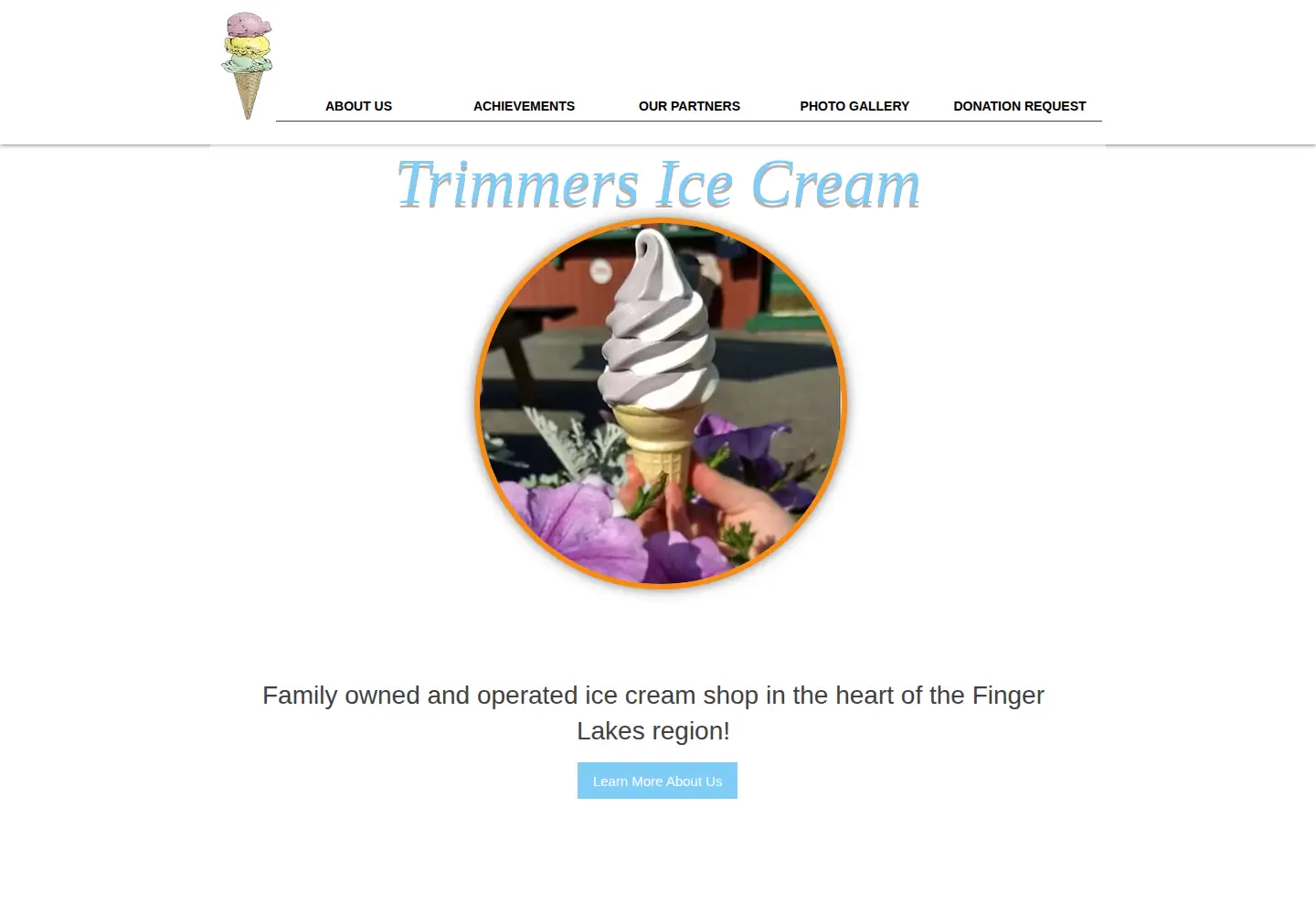Screenshot of trimmersicecream.com
