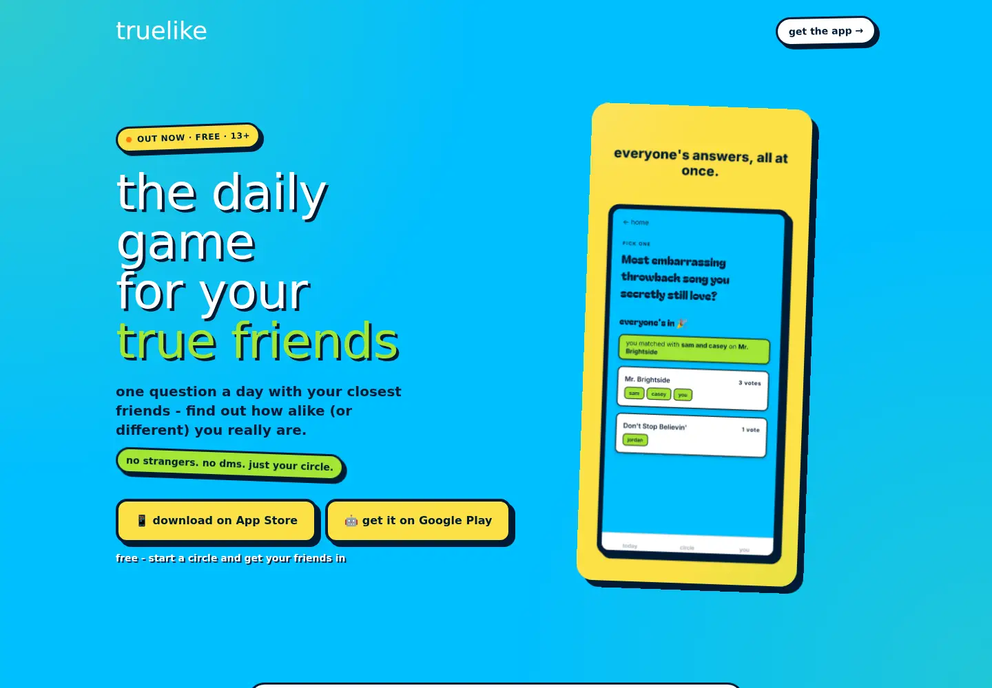 Screenshot of truelike.com